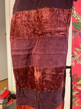 Purple embellished table runner